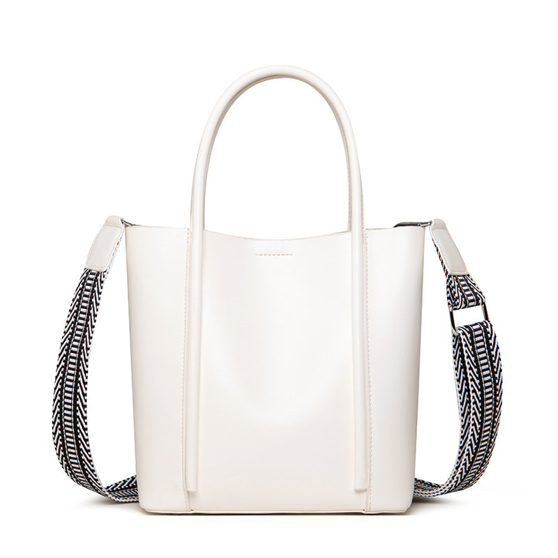 Women's Genuine Leather Temperament Commute Korean Style Large Capacity Top Crossbody Bags