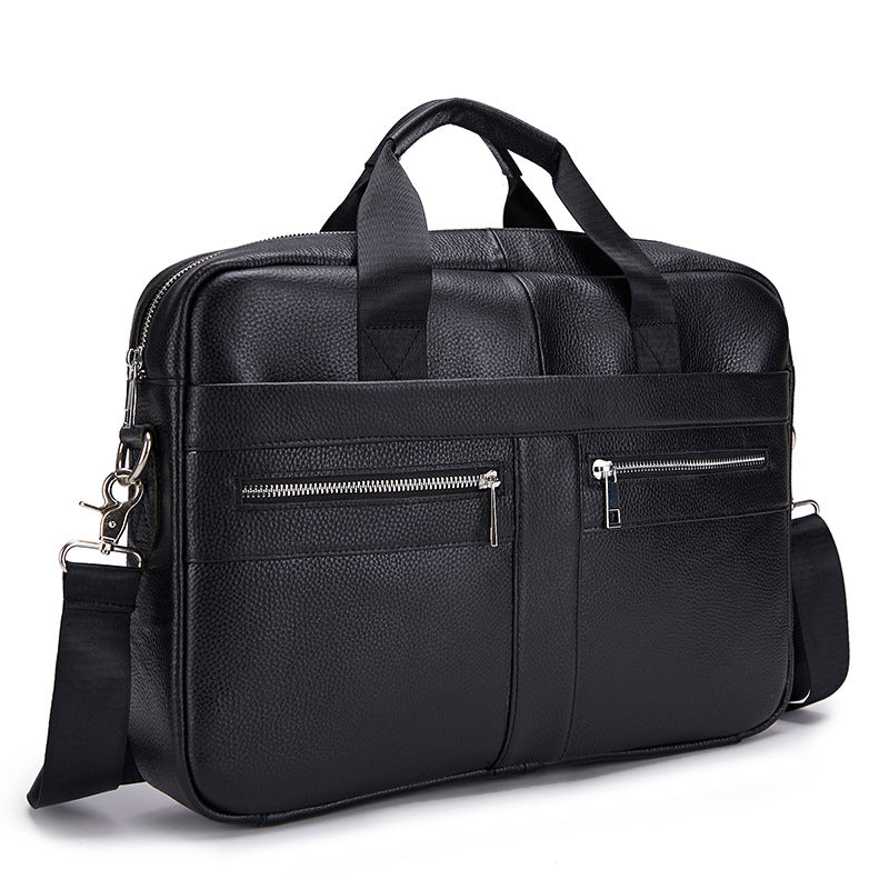 Men's Top Layer Leather Fashion Portable Business Men's Briefcases
