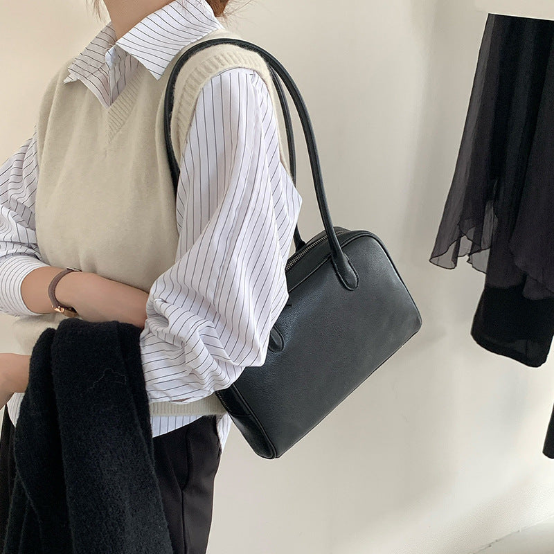 Women's Bowling Vegetable Tanning Leather Minimalist For Bags
