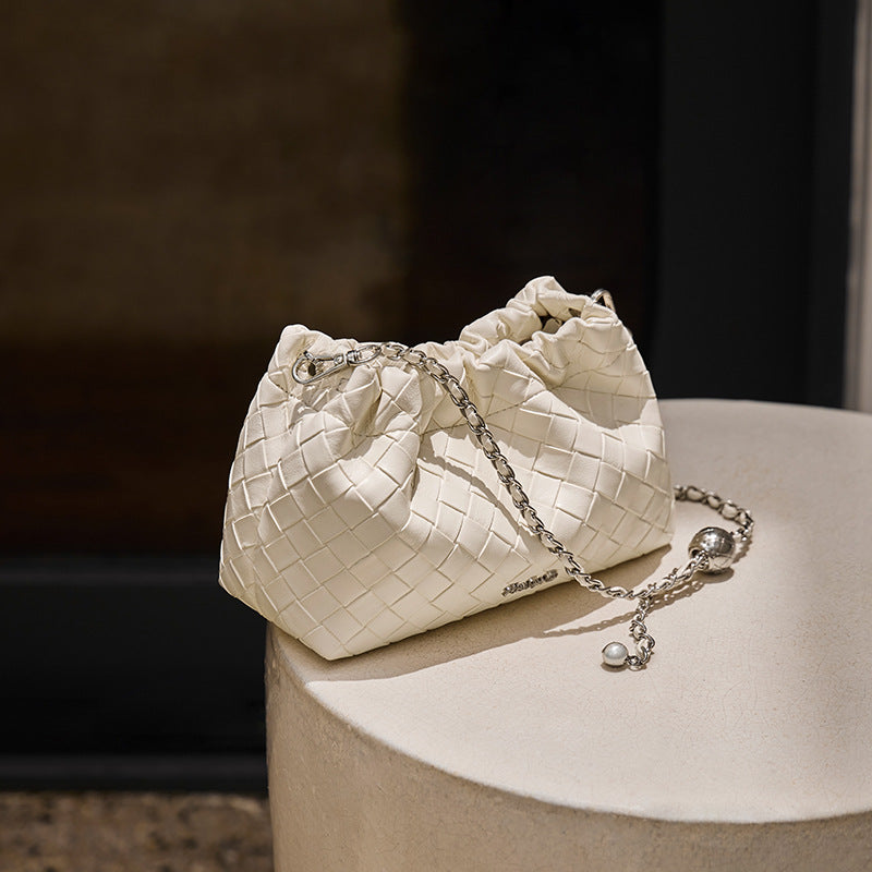 Women's Cloud Summer Chain Woven Leather Shoulder Bags