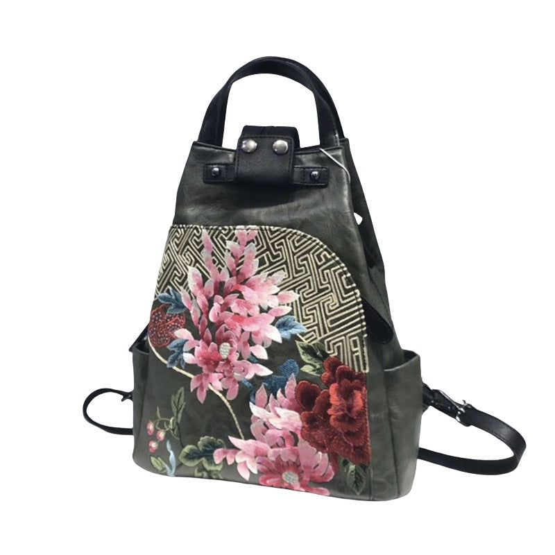 Women's Retro Chinese Style Embroidery With Cheongsam Backpacks