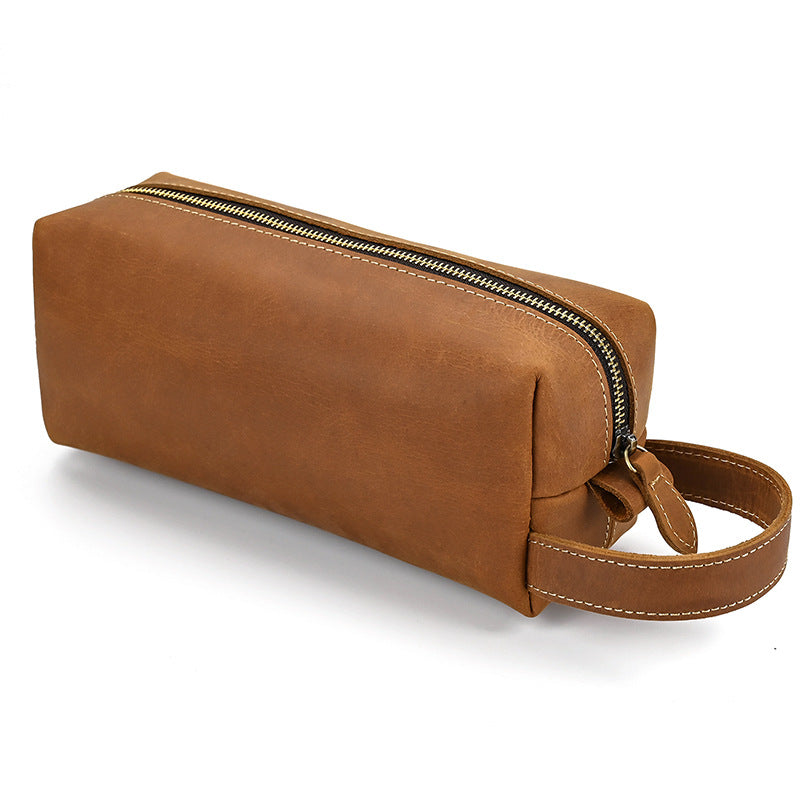 Men's Genuine Leather Clutch Crazy Horse Multifunctional Men's Handbags
