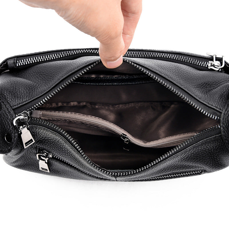 Women's Solid Color Korean Style Soft Leather Shoulder Bags