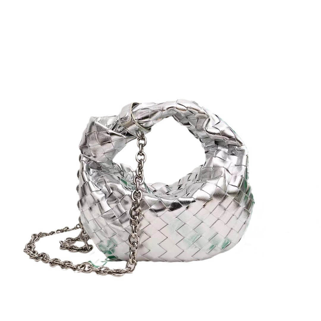 Summer Woven Croissant Knotted Clutch Light Bags