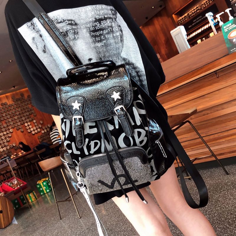 Women's High-grade Letters Rhinestone Fashion Western Style Backpacks