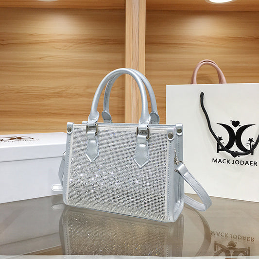 Women's Niche High-grade Gradient Rhinestone Large Capacity Handbags