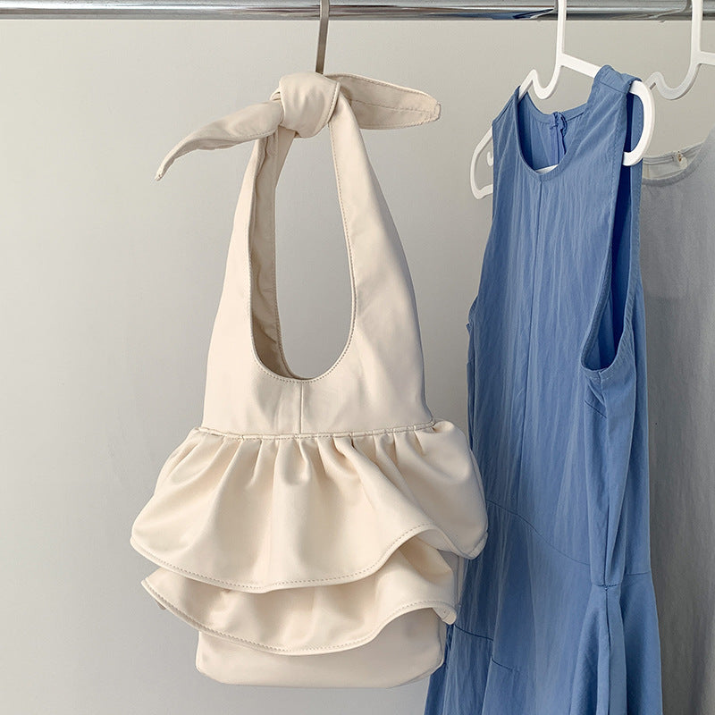 Summer High-grade Minority Ruffled Large Capacity Shoulder Bags