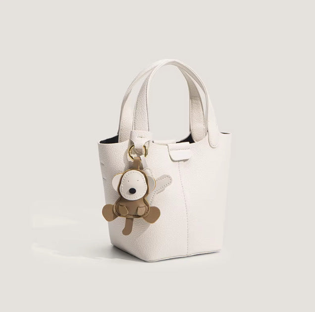 Women's Leather Niche Vegetable Basket Fashion Summer Bucket Bags