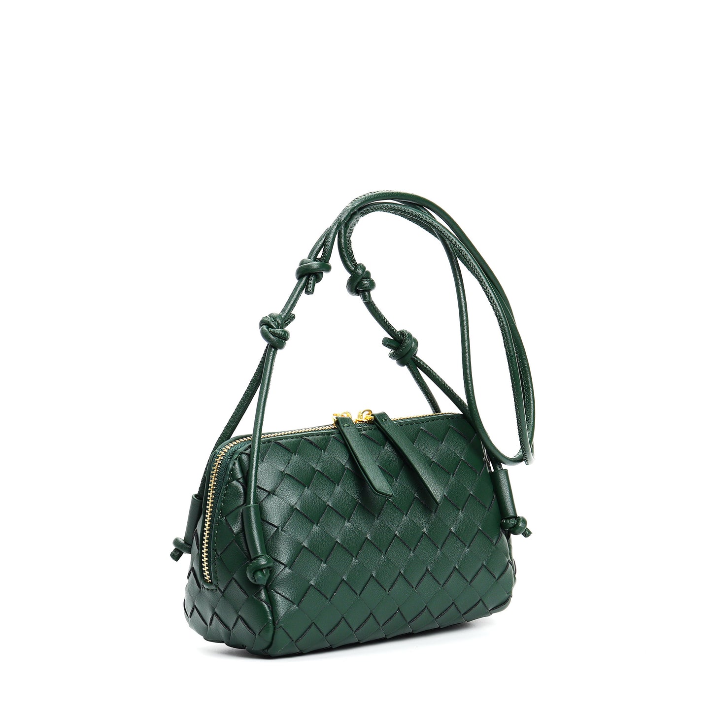French Style Woven High Quality Leather Shoulder Bags