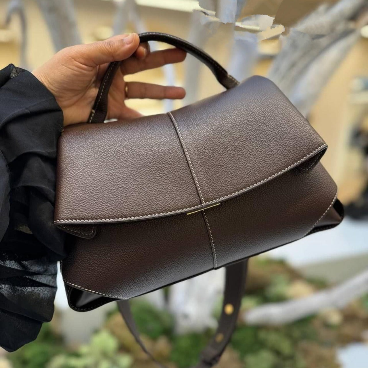 Women's Attractive French Niche High-grade Leather Bucket Bags