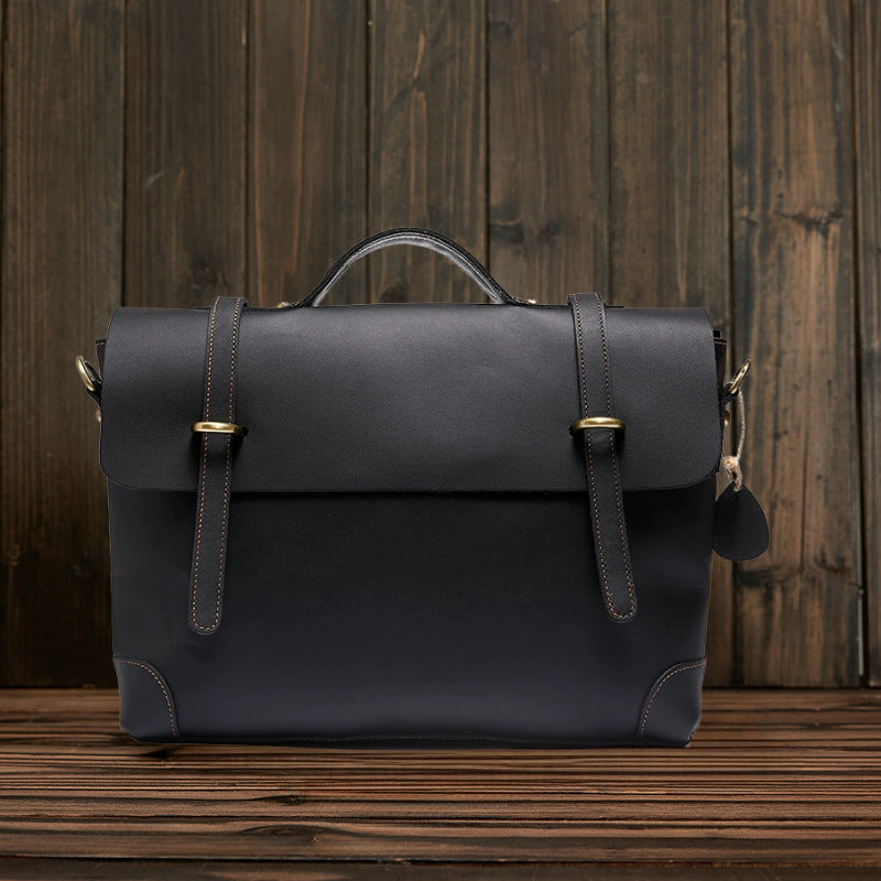 Men's Vintage Genuine Leather Computer Crazy Horse Men's Briefcases