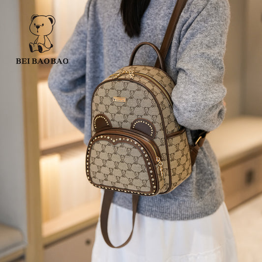 Women's Source Retro Trendy Leisure Large Capacity Backpacks