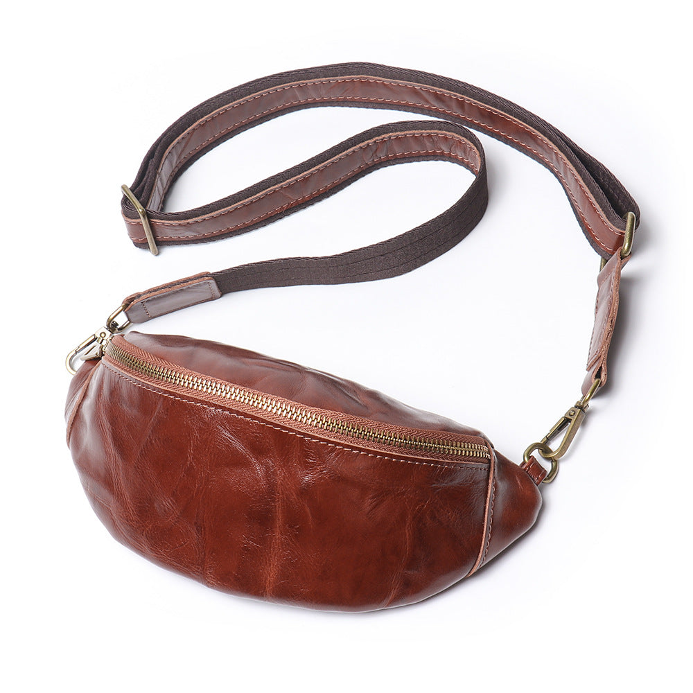 Men's Vintage Leather Leisure First Layer Cowhide Men's Messenger Bags