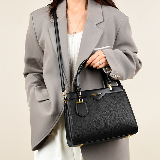 Women's Lychee Pattern Light Luxury High Sense Handbags