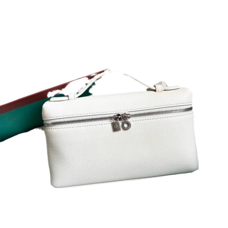 Women's Leather Lunch Box Genuine Pattern First Crossbody Bags
