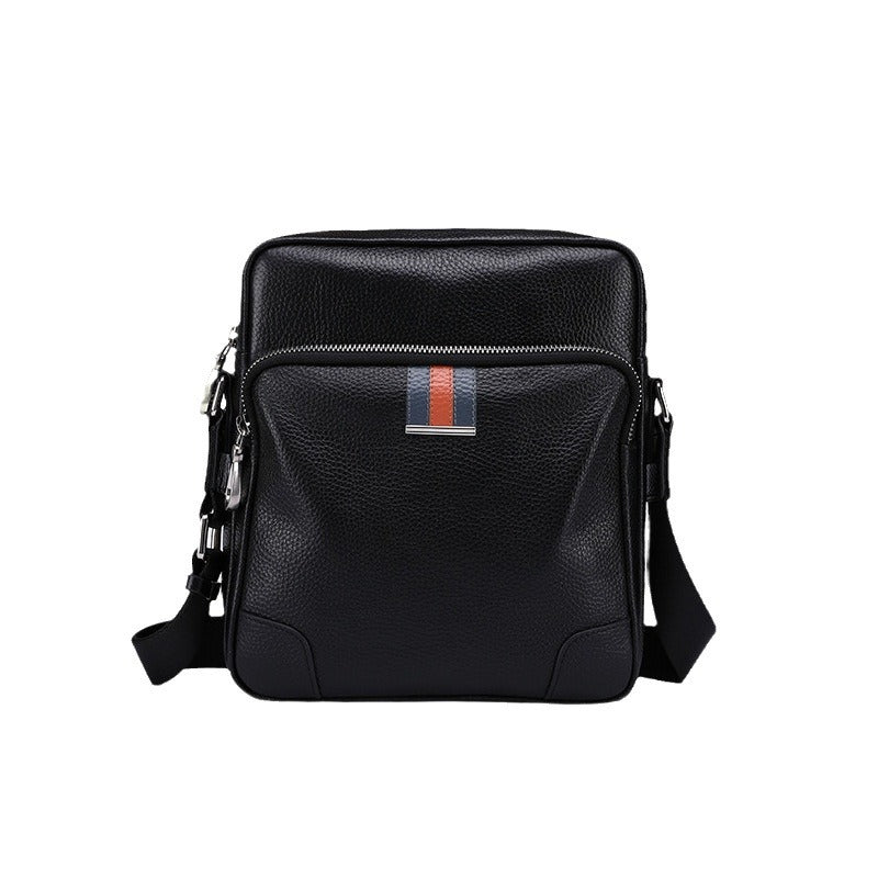 Men's Leather Vertical First Layer Cowhide Large Capacity Men's Shoulder Bags
