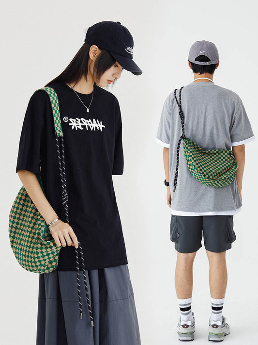 Women's & Men's & Hello Niche Dumpling Large Capacity Men's Messenger Bags