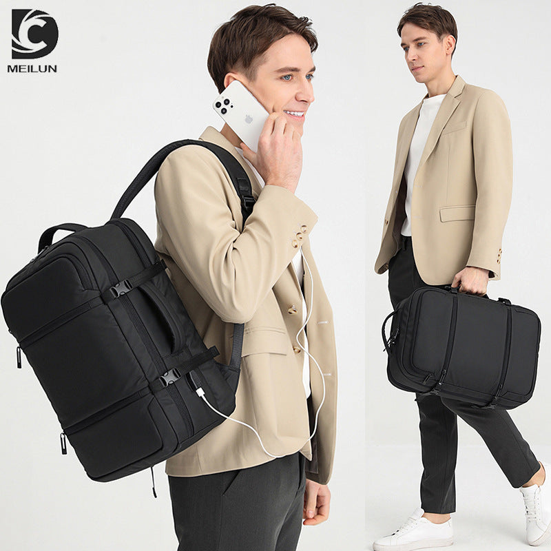 Men's Business Waterproof Printable Pattern Large Capacity Backpacks