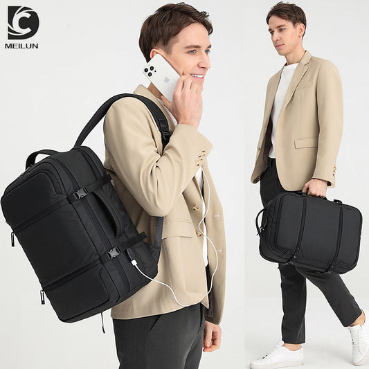 Men's Business Waterproof Printable Pattern Large Capacity Backpacks