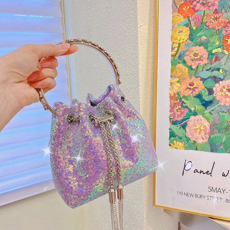 Women's Classic Sequin Chain Tassel Dinner Shoulder Bags