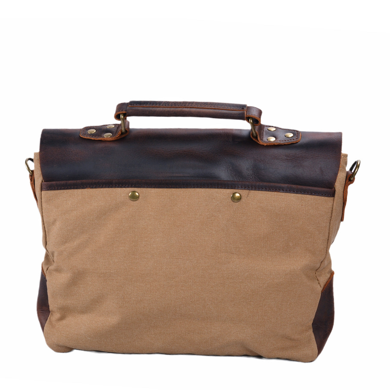 Men's Canvas Crazy Horse Leather Cross Retro Men's Messenger Bags
