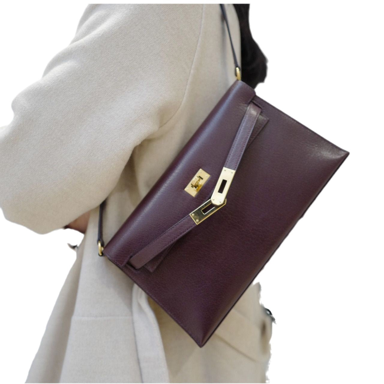 Women's Pattern Genuine Leather Kelly Underarm High-grade Armpit Bags