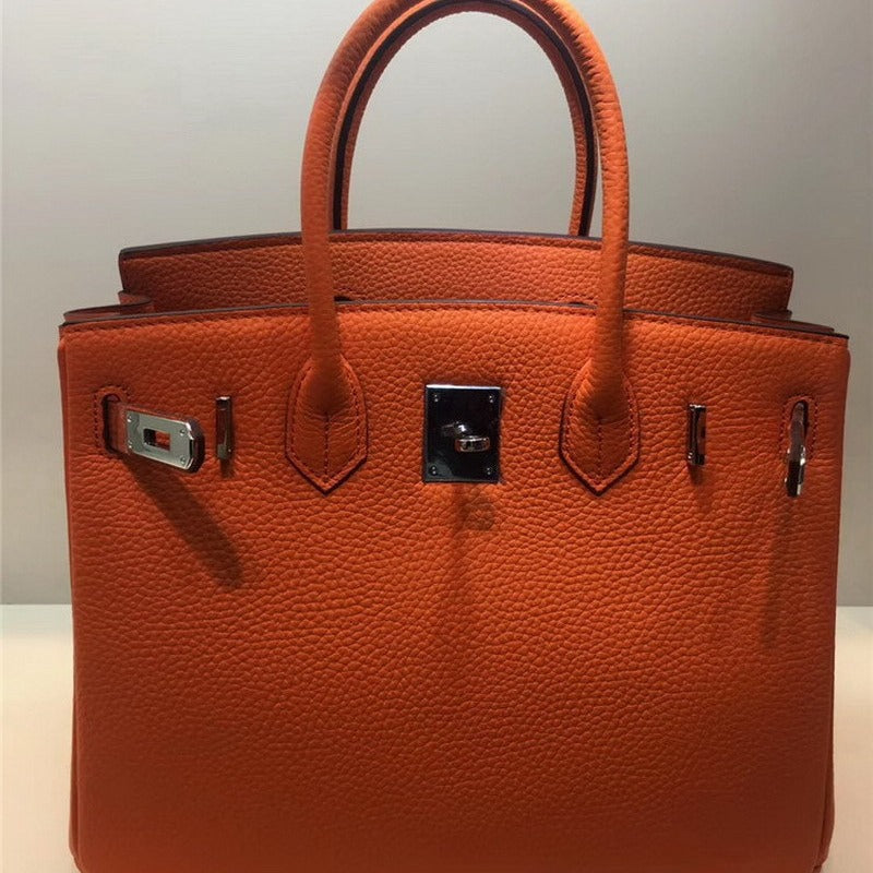 Women's Grain First Layer Cowhide Sier Genuine Handbags