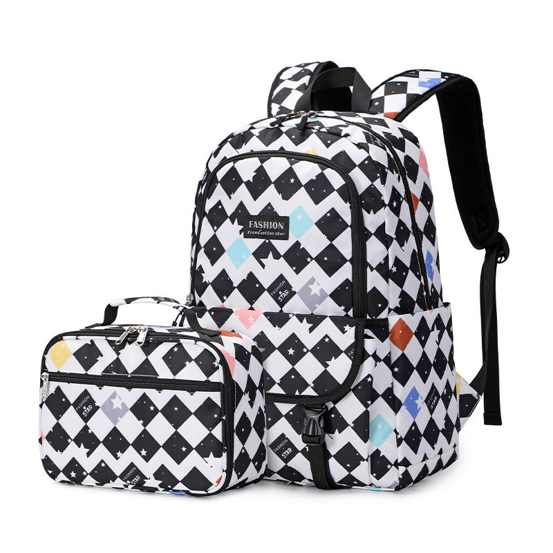 Wind Two-piece Plaid Sweet Lady High Backpacks
