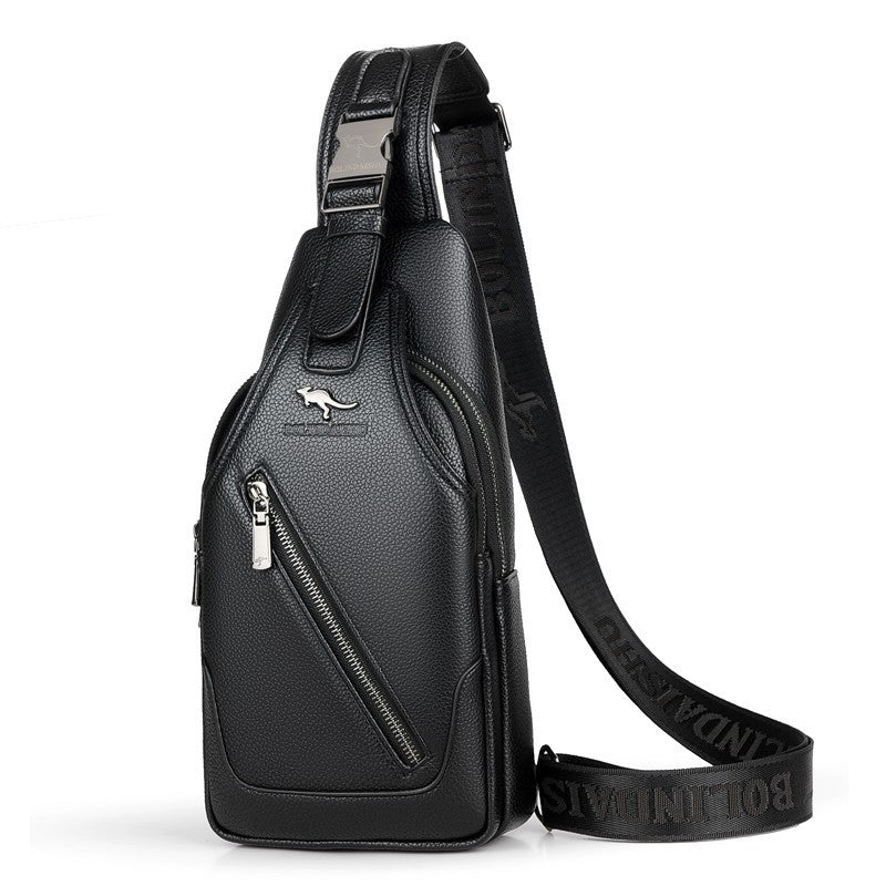Men's Attractive Creative First Layer Cowhide Men's Chest Bags