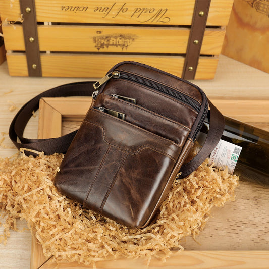 Men's First Layer Cowhide Vintage Saddle Leather Bags