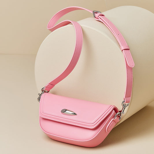 Genuine Leather Strawberry Shape Portable Live Crossbody Bags