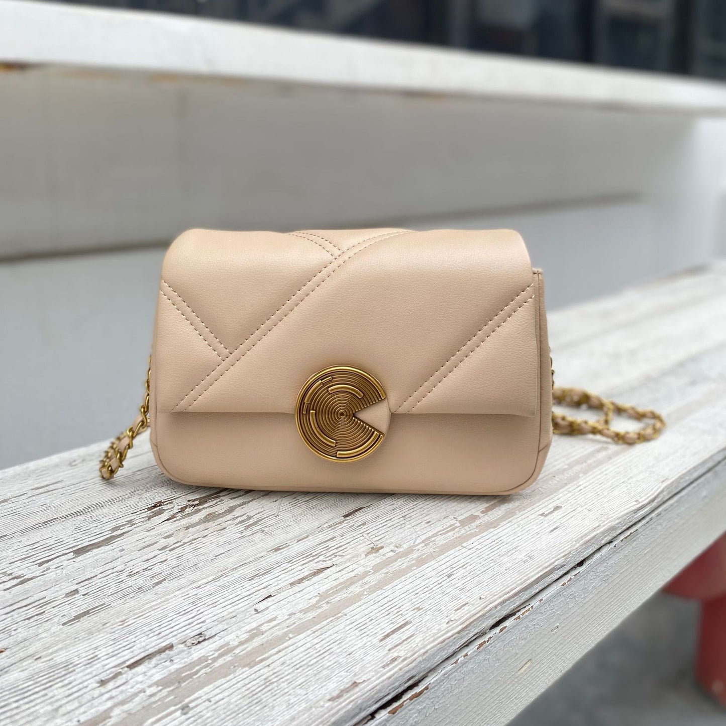 Women's Leather Rhombus Golden Balls Chain Mild Luxury Retro Fashion Shoulder Bags