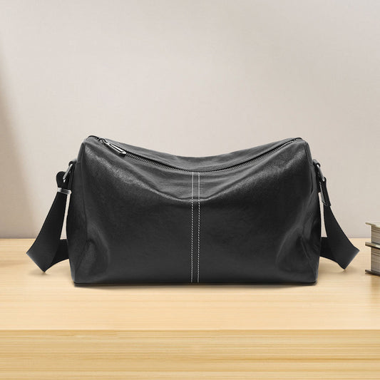 Men's Comfortable Leather Soft Cow Horizontal Men's Messenger Bags