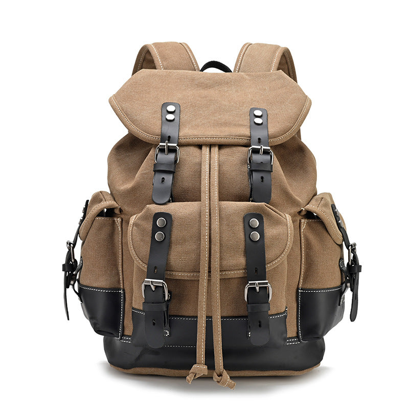 Retro Waterproof Oil Wax Canvas Large Backpacks