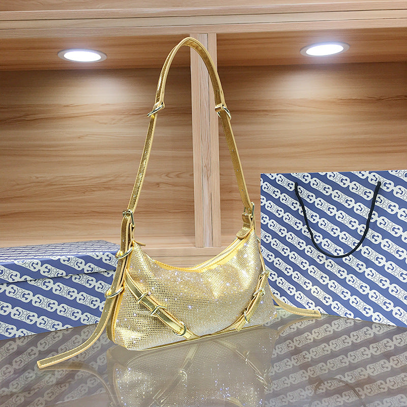 Women's Rhinestone Large Capacity High-grade Exquisite Underarm Shoulder Bags