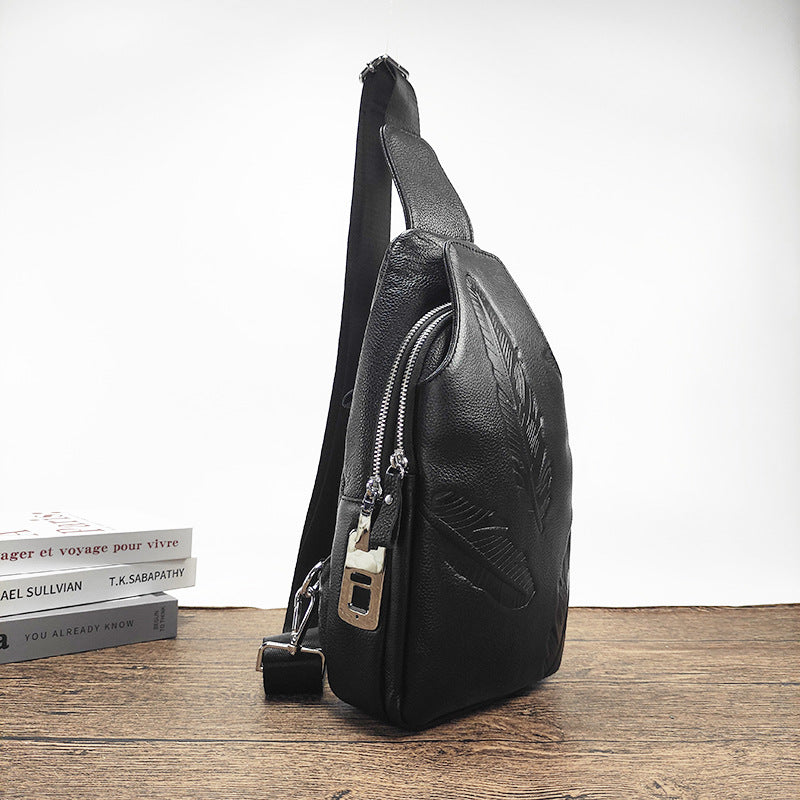 Men's Trendy Leather High-grade Safety Password Backpacks