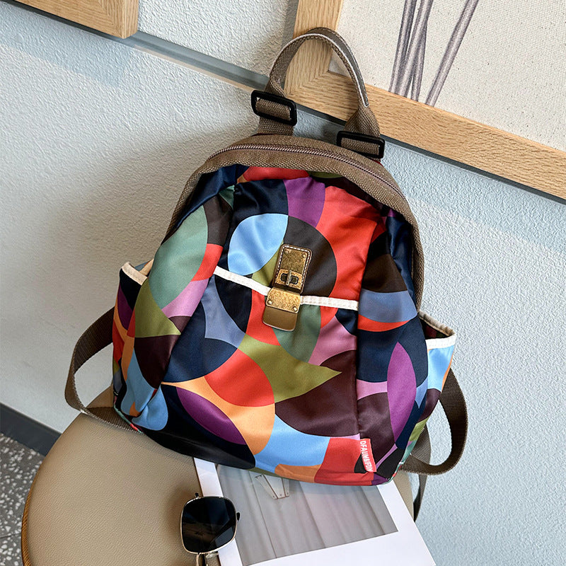 Women's Lightweight Summer Fresh Floral Print Trendy Backpacks