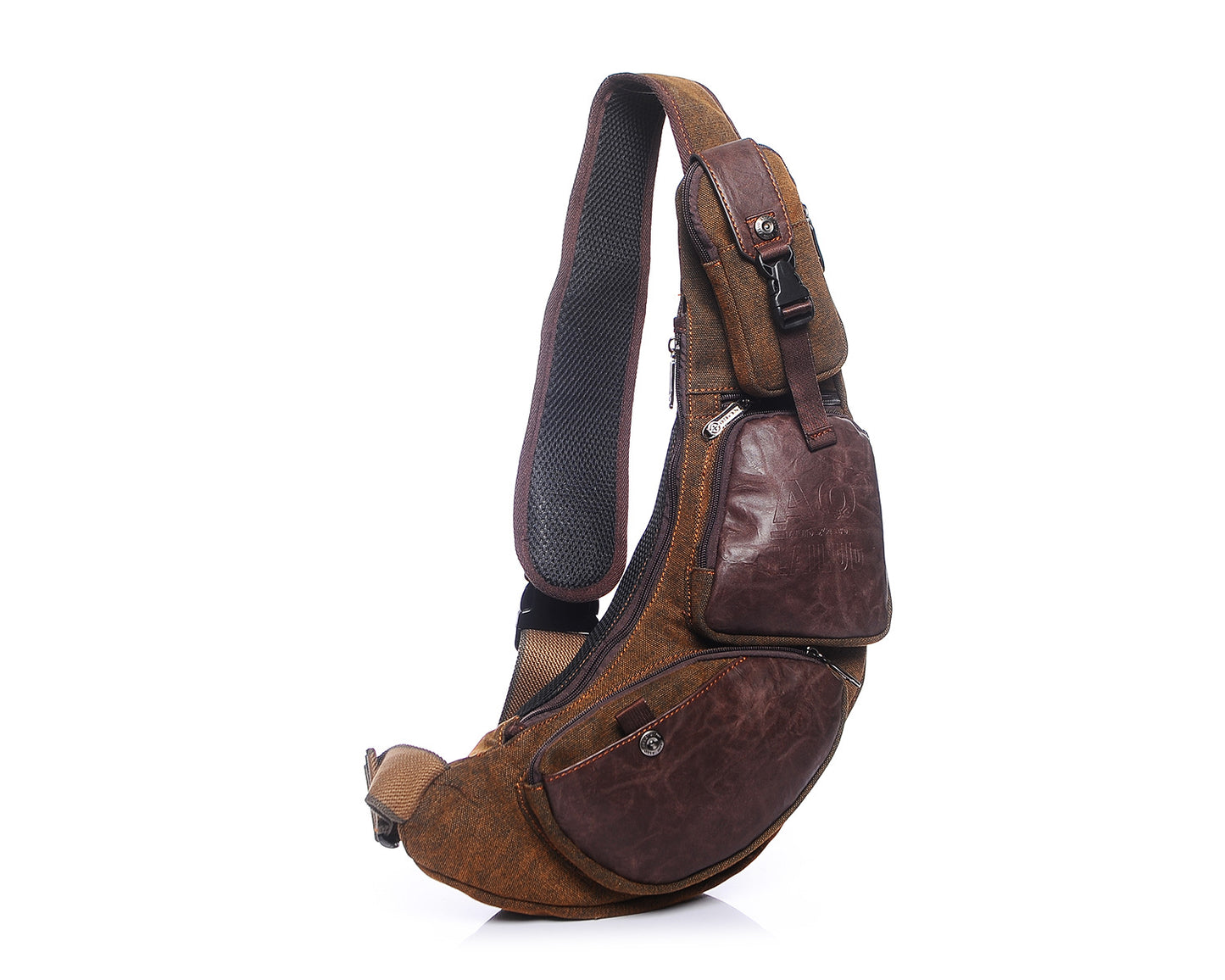 Men's Retro Crescent-shaped Waterproof Canvas Multifunctional Large Men's Messenger Bags