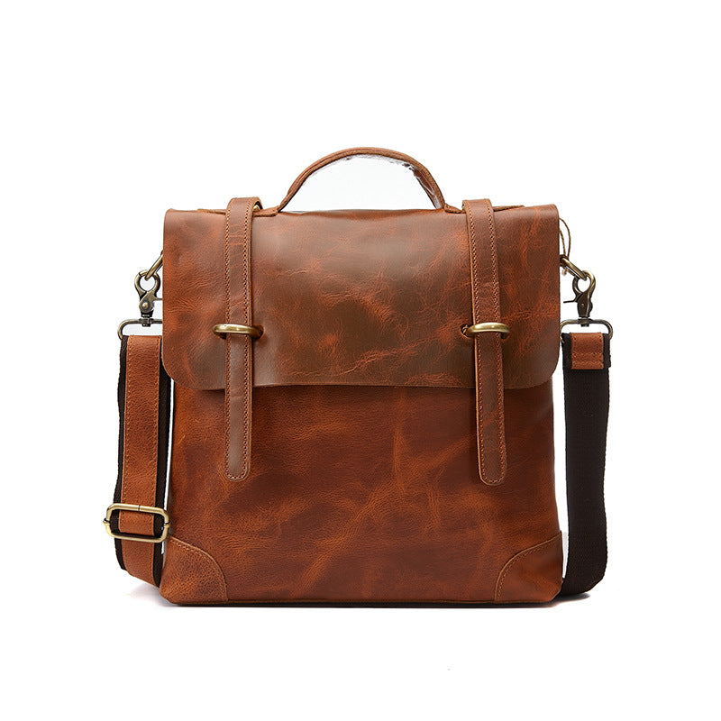 Men's Genuine Leather Crazy Horse Business Customized Men's Briefcases