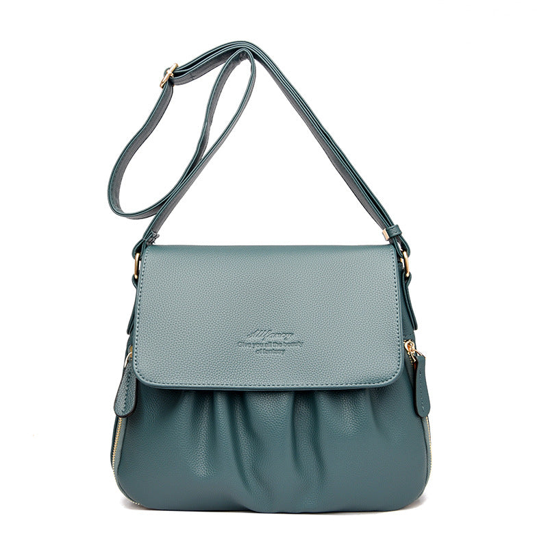 Women's Mom Fashion Simple Genuine Leather Crossbody Bags