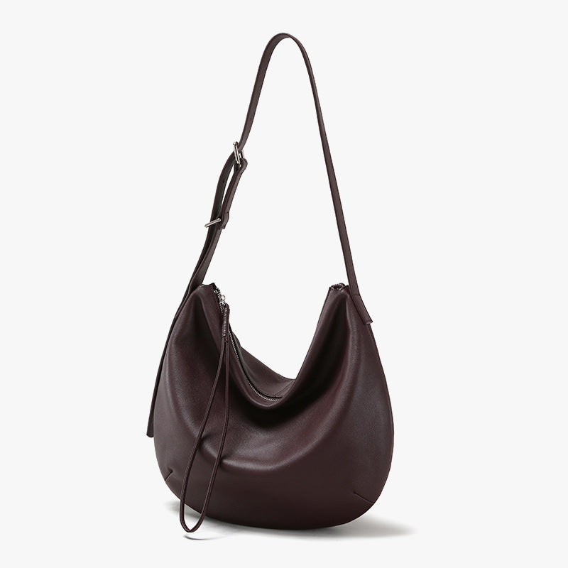 First Layer Cowhide Dumpling Fashion Large Capacity Shoulder Bags