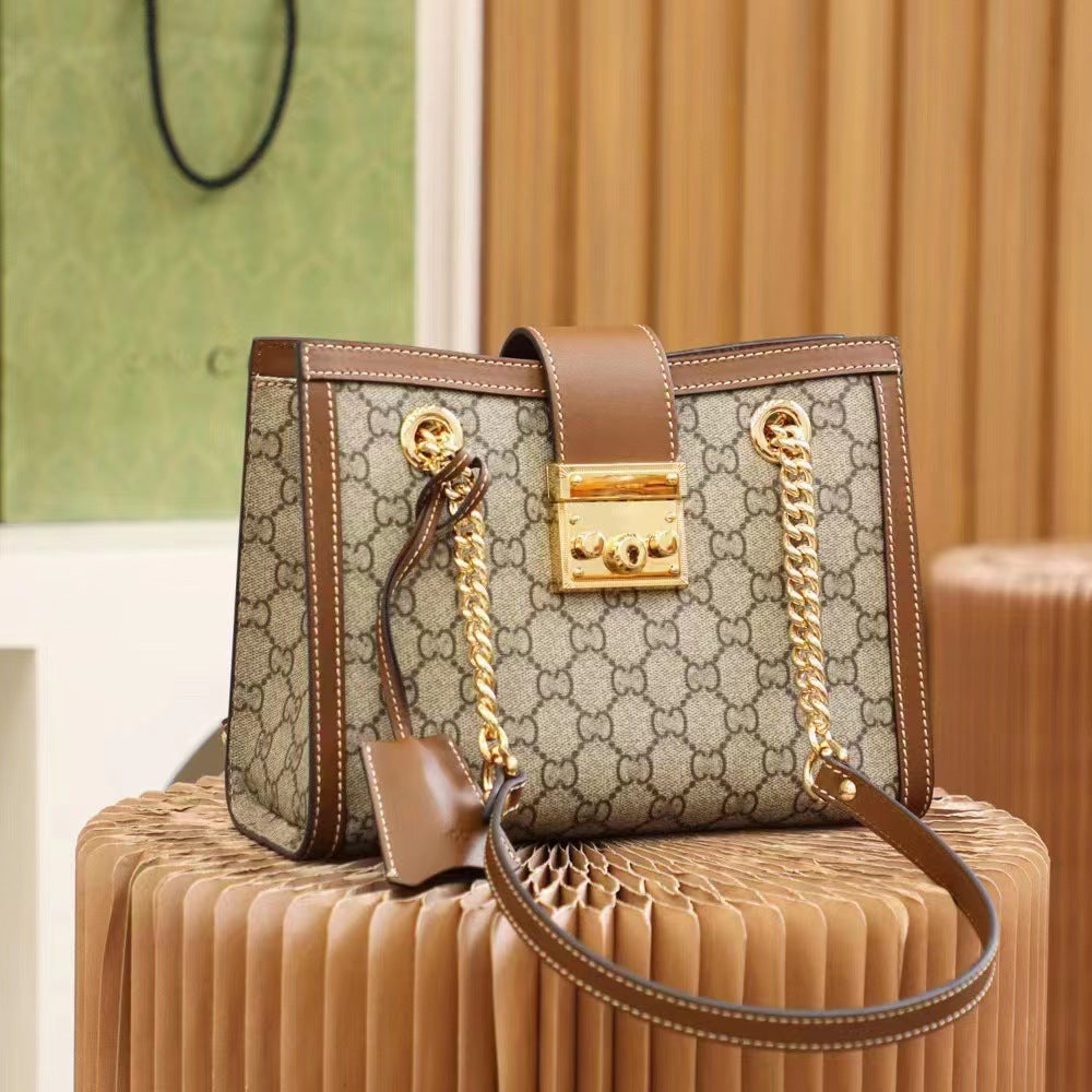 Women's Genuine Leather Presbyopic Light Luxury Large Shoulder Bags