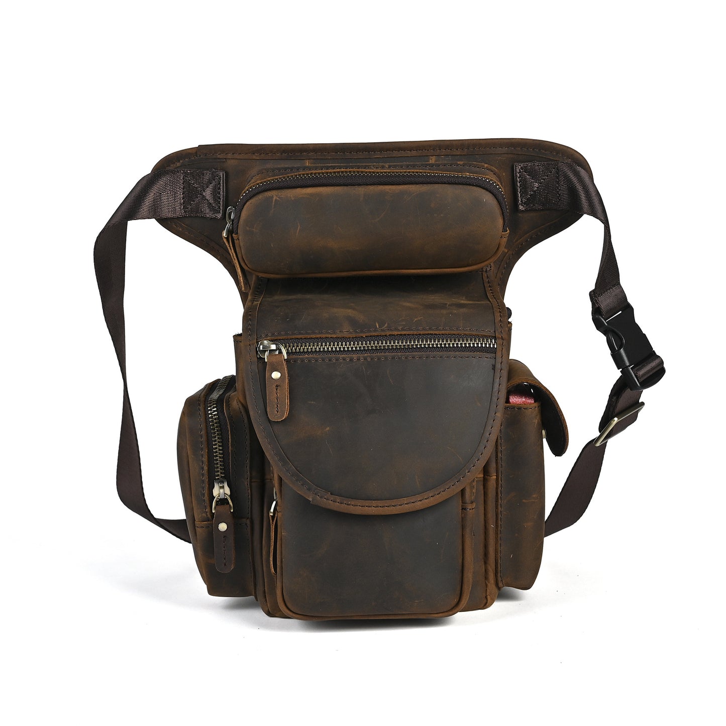 Men's Crazy Horse Leather Retro Large Capacity Trendy Bags
