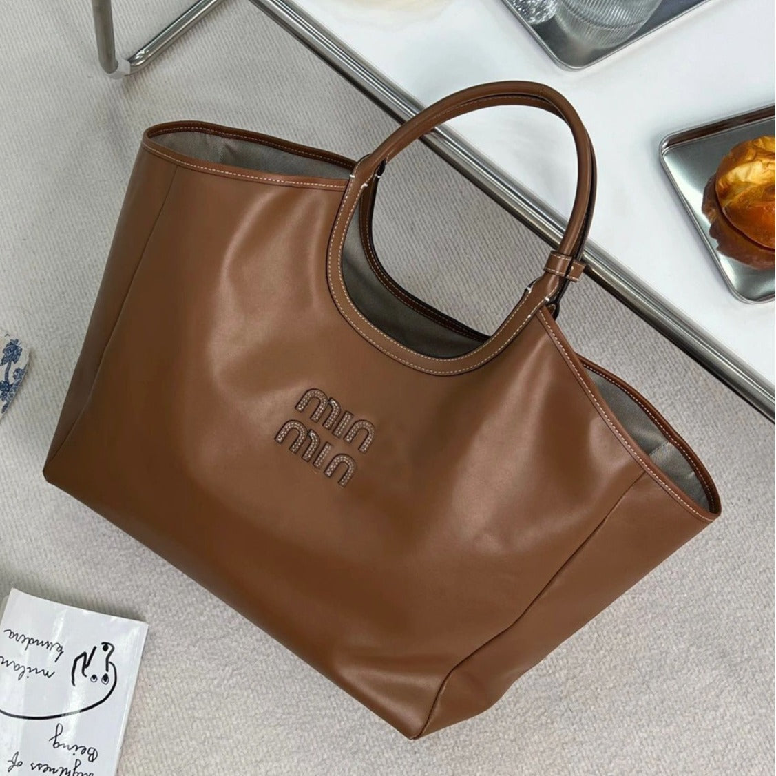 Fashion Dark Color Collision Design Female Tote Bags