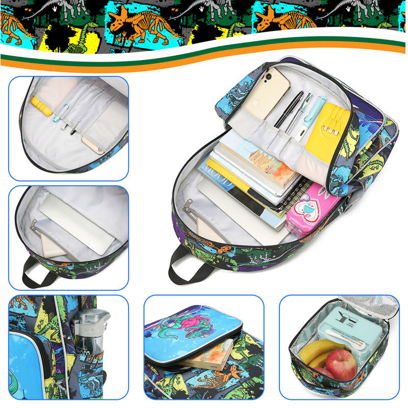 Primary First-class Cartoon Dinosaur Lunch Boy Elementary School Students' Schoolbags