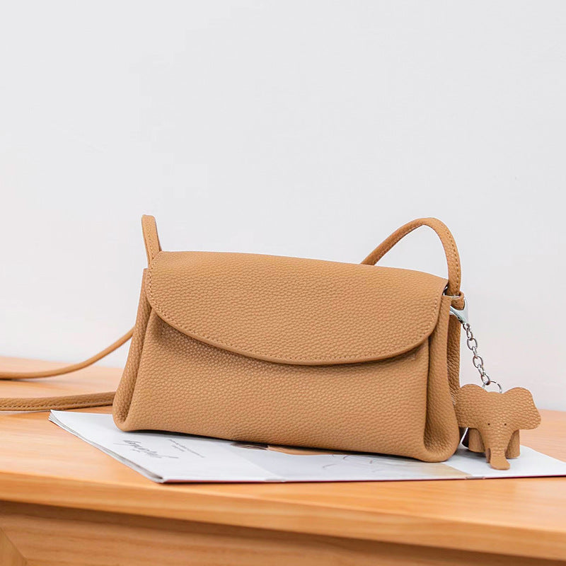 Cattlehide Leather Female One Minority Commuter Crossbody Bags