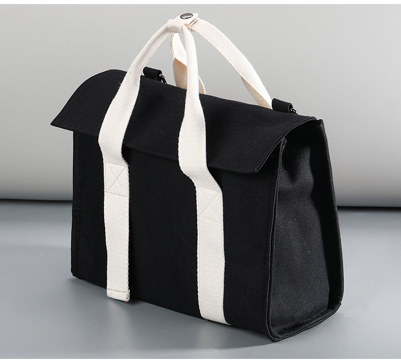 Korean Style Canvas Large Capacity Commuter Men's Shoulder Bags