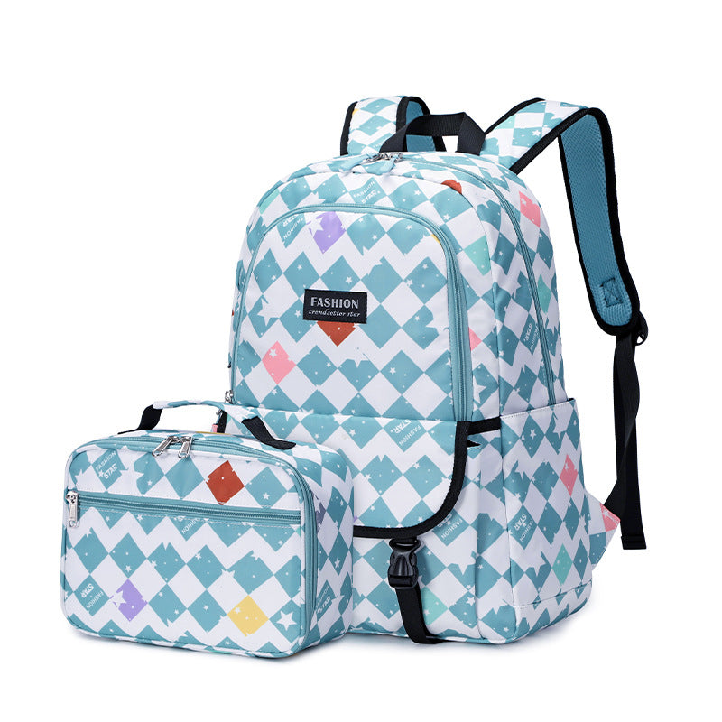 Wind Two-piece Plaid Sweet Lady High Backpacks