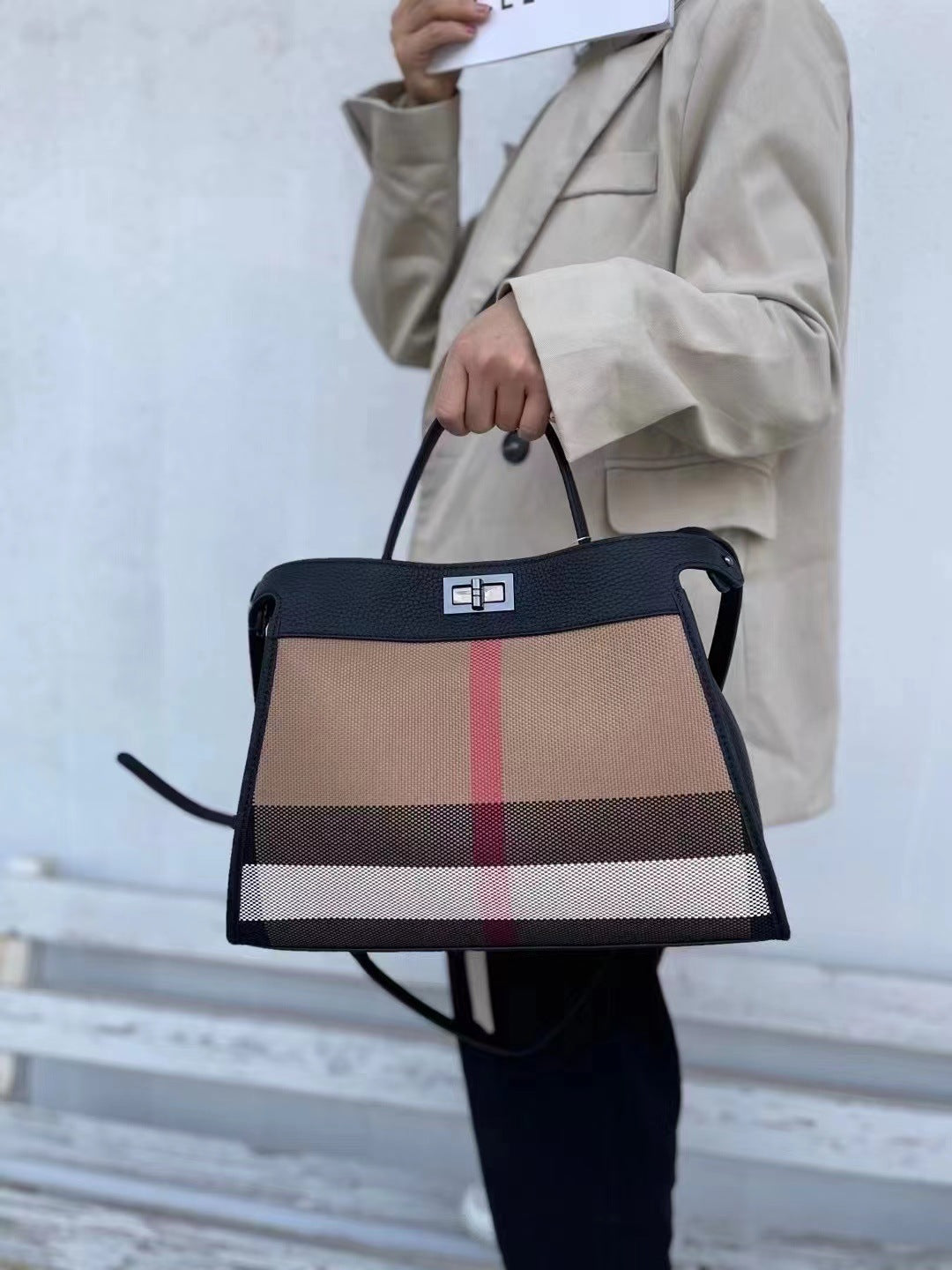 Charming Creative Winter Real Leather Canvas Handbags