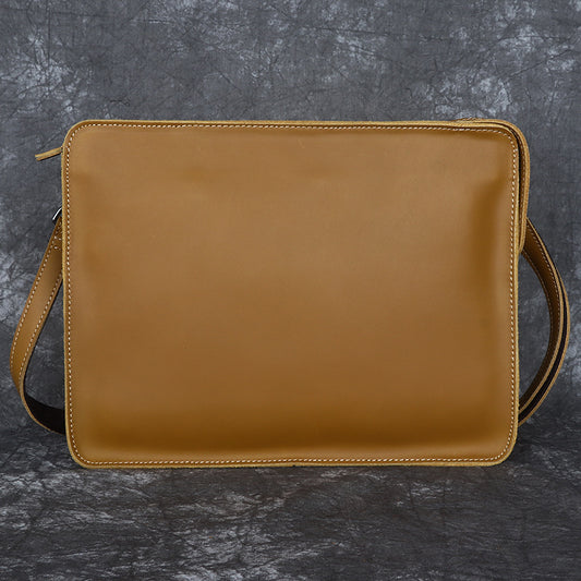 Men's Leather Business Envelope Crazy Horse First Men's Messenger Bags